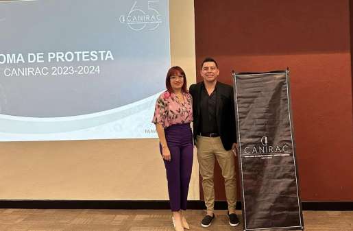 Paloma Araos y Michel Zermeño, Presidente entrante y Presidente saliente de Canirac Los Cabos 